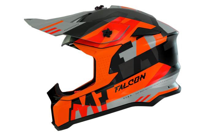Casco Motocross MT Helmets Falcon Arya Naranja Mate