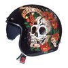Open Face Helmet MT Helmets Le Mans 2 SV Skull & Rose black