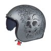 Open Face Helmet MT Helmets Le Mans 2 SV Skull & Rose grey