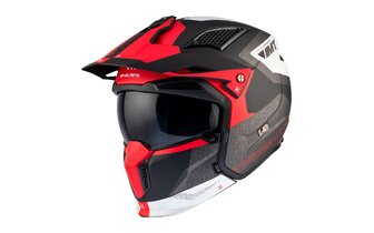 Casco modular MT Helmets Streetfighter SV S Totem Gris / Rojo
