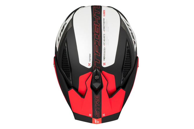 Casco modulare MT Helmets Streetfighter SV S Totem grigio / rosso
