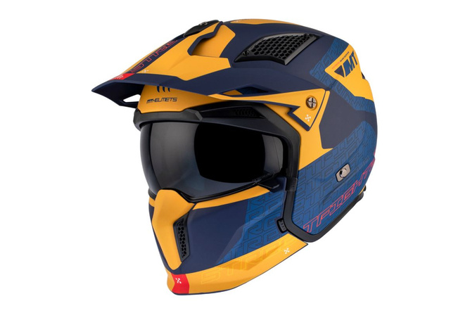 Klapphelm MT Helmets Streetfighter SV S Totem blau / gelb