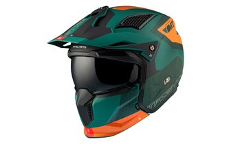 Casco maodular MT Helmets Streetfighter SV S Totem Verde / Naranja