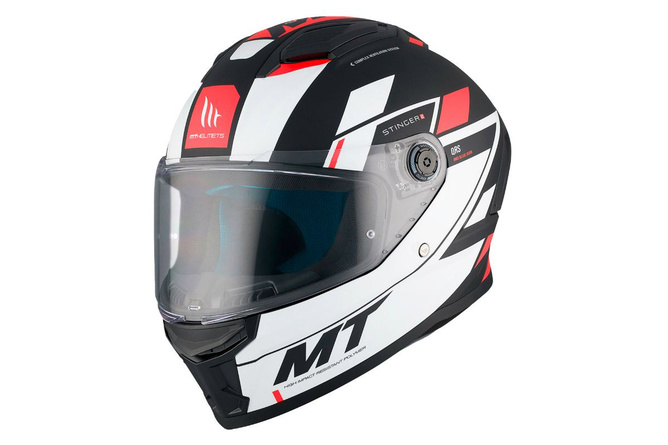 Casco Integral MT Helmets Stinger 2 Zivze Negro / Blanco