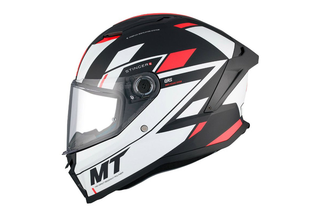 Casco Integral MT Helmets Stinger 2 Zivze Negro / Blanco