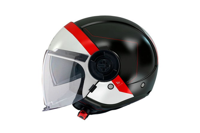 Open Face Helmet MT Helmets Viale SV S 68 Units black / red