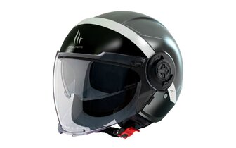 Casco jet MT Helmets Viale SV S 68 Units grigio opaco