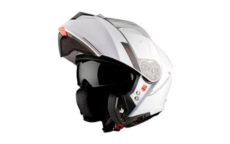 Casco Modular MT Helmets GENESIS Pantalla Doble Blanco Brillo