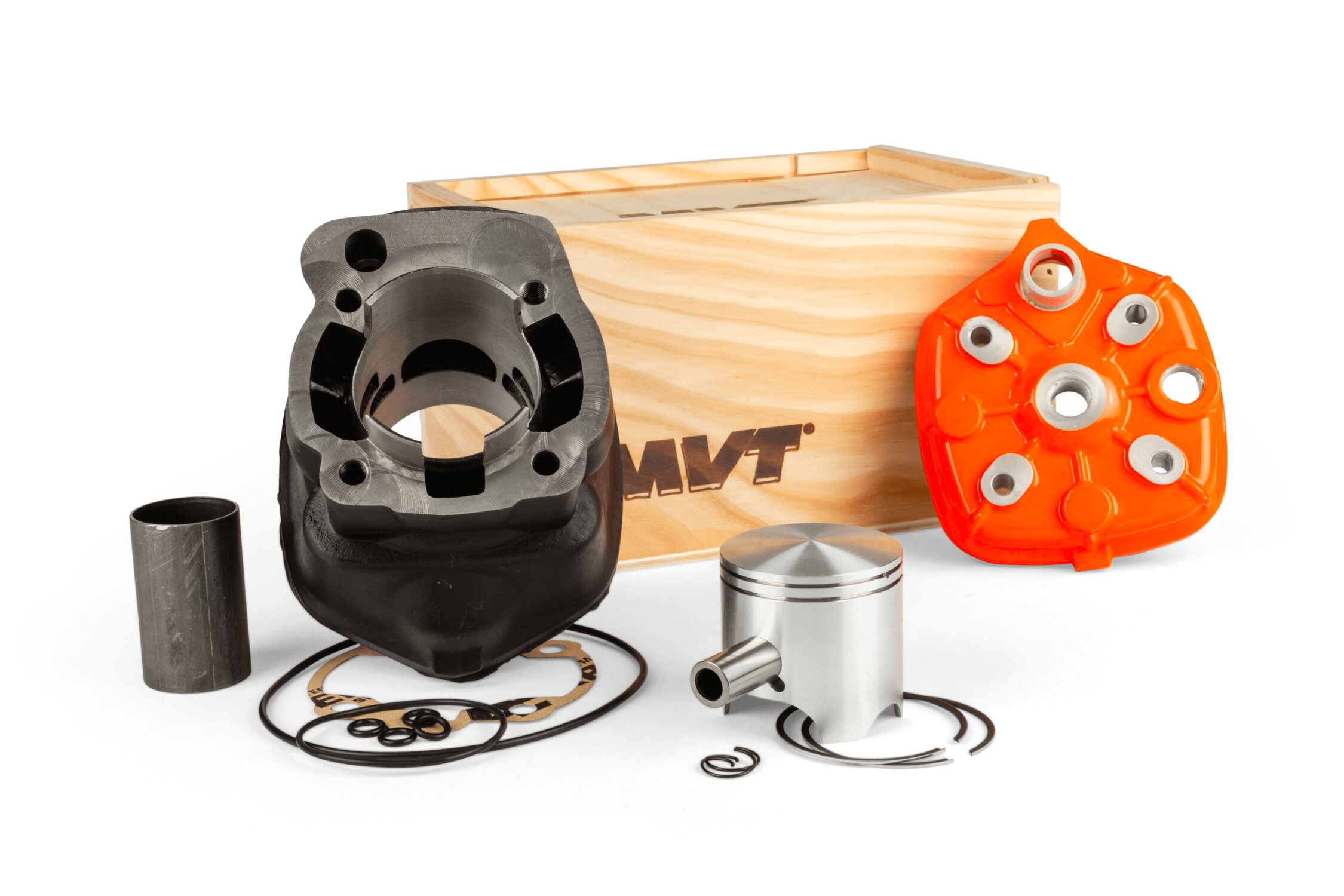 Cylindre 90cc AM6 Framboise - Kit Tuning Moteur - Augmentation Puissance 55% - Pour Scooter, Mobylette - Prêt à Monter