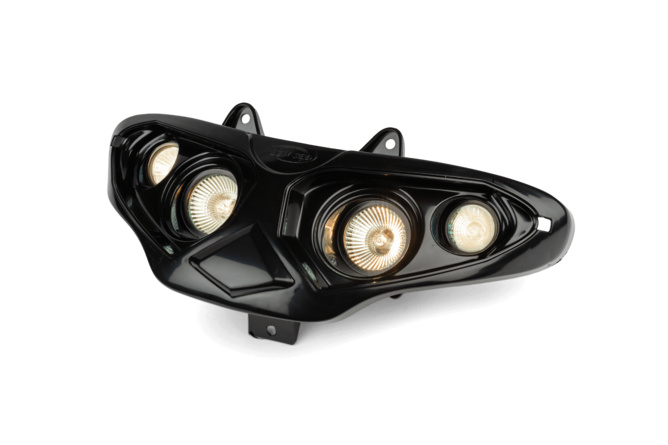 Scheinwerfer Quattrooptik ODF Gilera Runner / Hussar schwarz