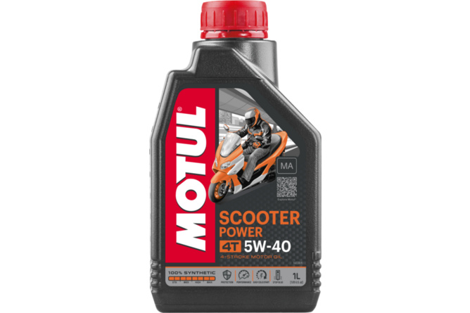 Huile Motul Scooter Power 4tps 100% synthétique 5W40 1L