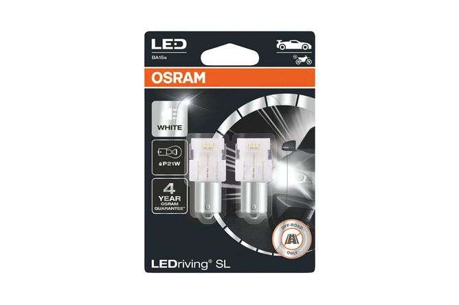 Bulb LED P21W 12V - 1,9W BA15S Osram LEDriving white 6000K (X2