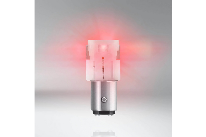 Bombilla LED P21/5W 12V - 1,4W BAY15D Osram LEDriving Rojo (X2)