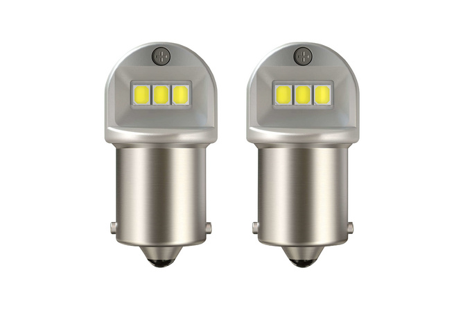 Birne LED R10W 12V - 1,2W BA15S Osram LEDriving weiß 6000K (X2