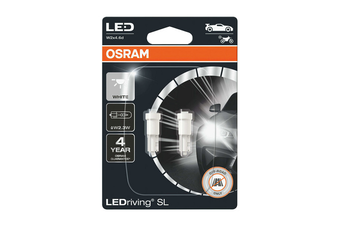 Birne LED W2,3W 12V - 0,25W T5 Osram LEDriving weiß 6000K (X2)