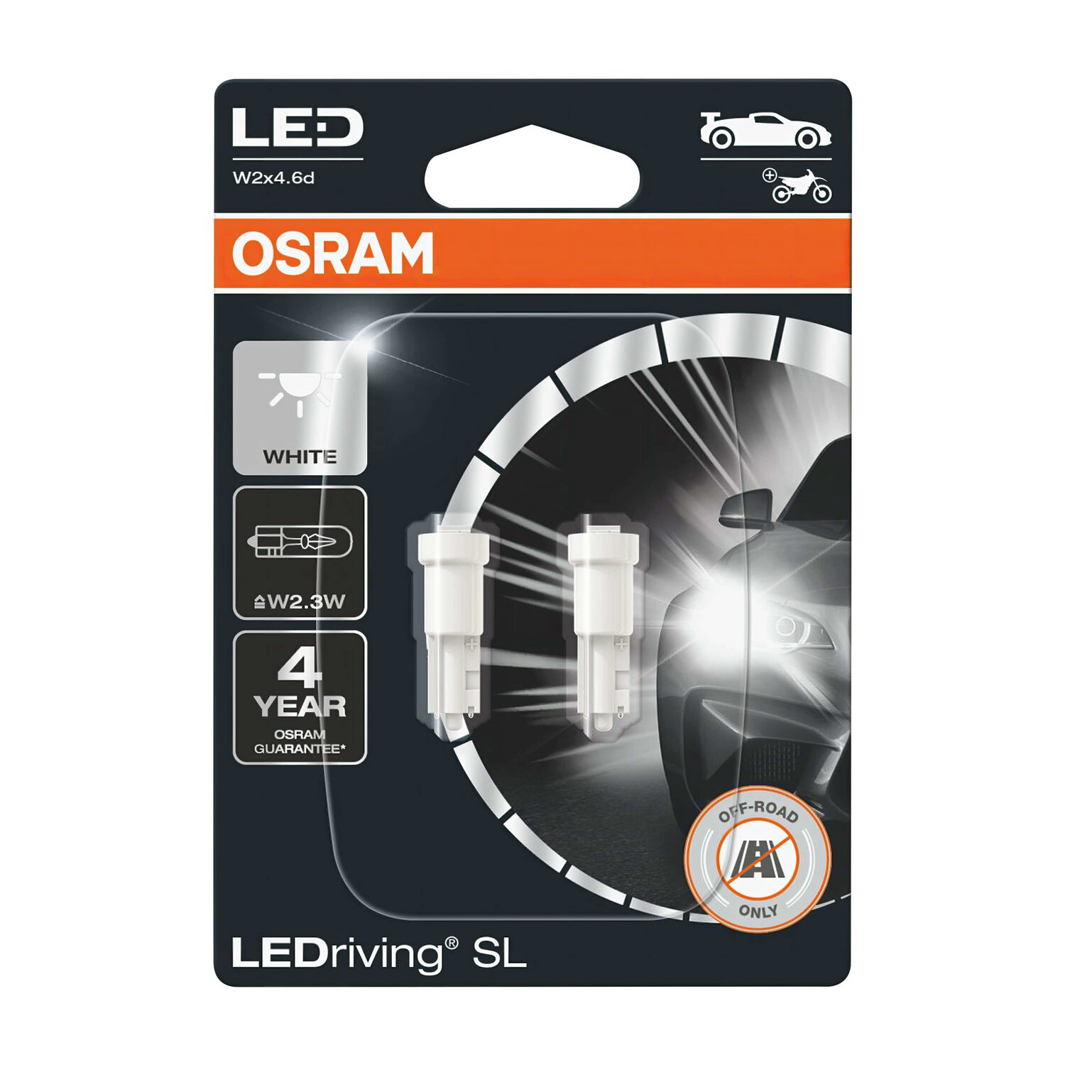 Lampadina LED W2,3W 12V - 0,25W T5 Osram LEDriving bianco 6000K (X2)  acquista