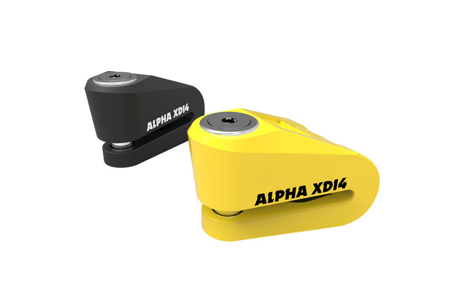 Antivol bloque disque Alpha XD14 Oxford 14mm jaune