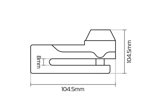Antirrobo Bloqueo de Disco de Freno Titan Oxford 10mm Cromo