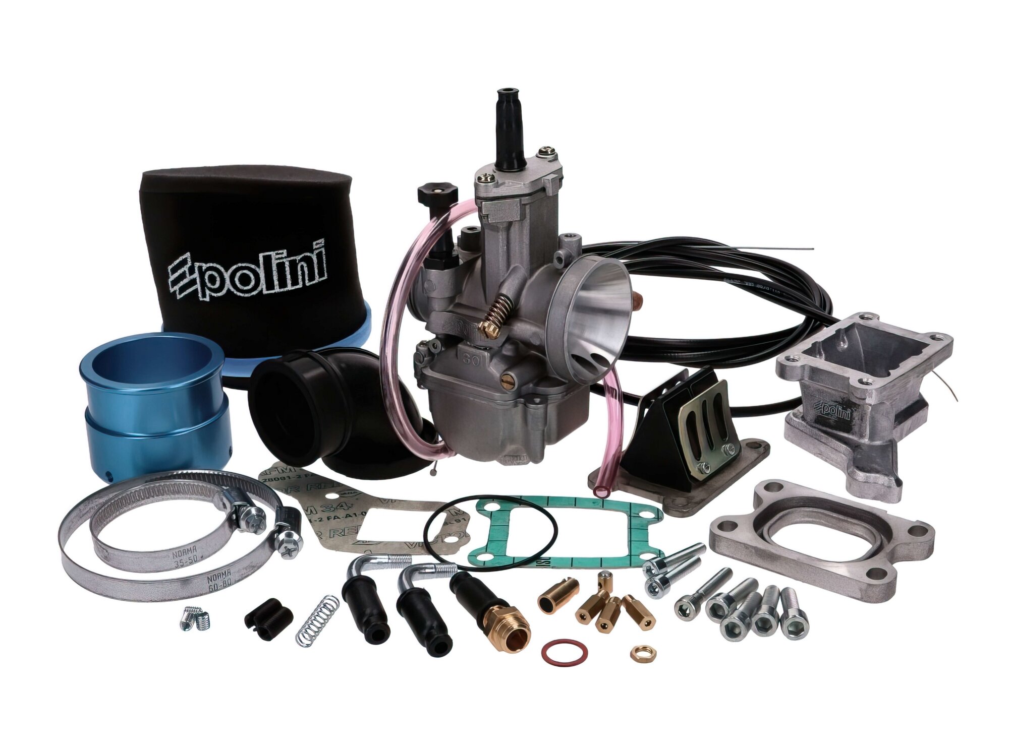 Carburatori: KIT CARBURATORE POLINI PWK 24 COLLETORE E FILTRO