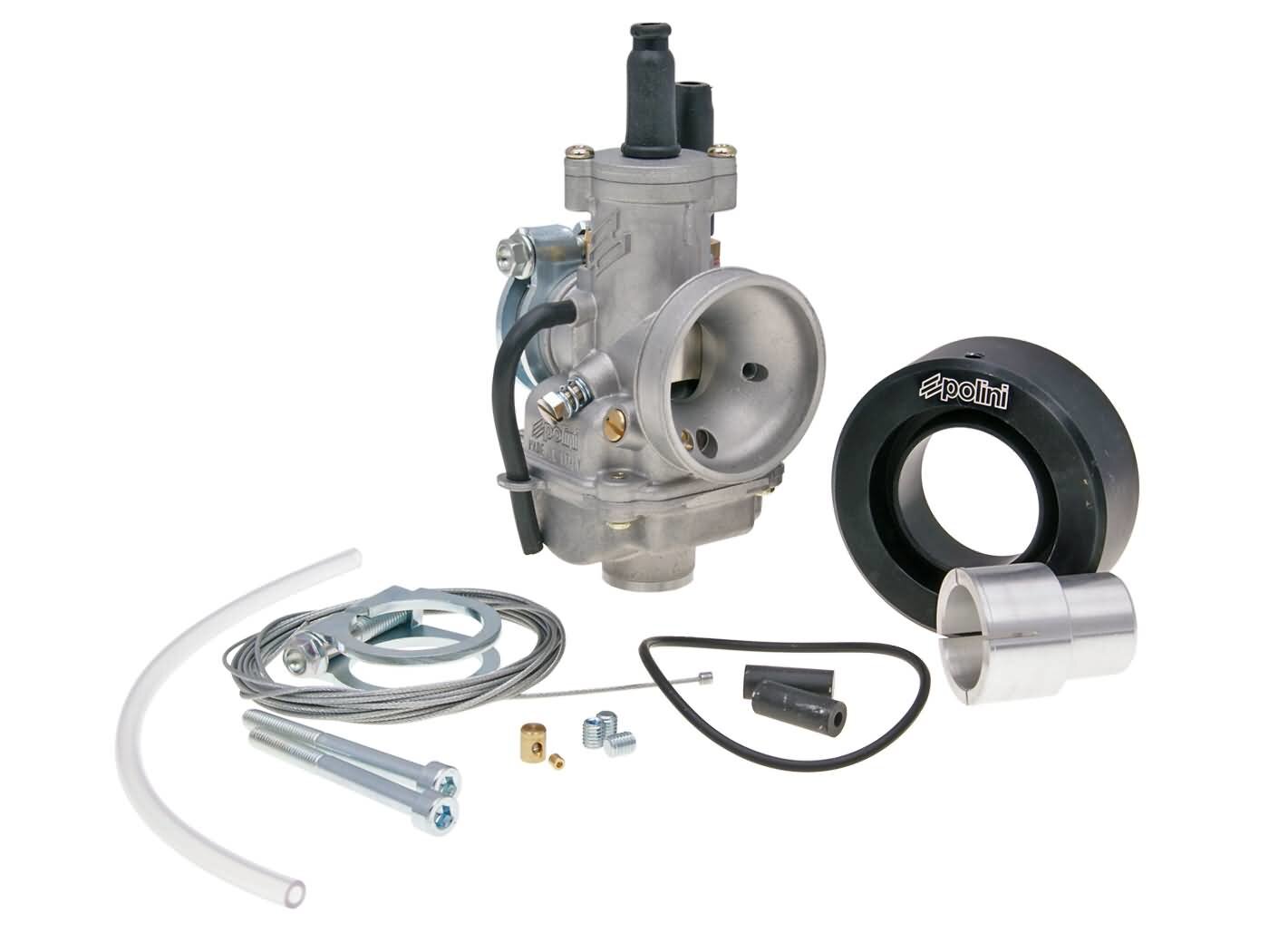 thumbnail image 2 of Polini CP 21 Rigid Carburetor Attachment For Vespa 50 Special, L,R,N, 125 ET3 Spring – Made In Italy 2 of 6