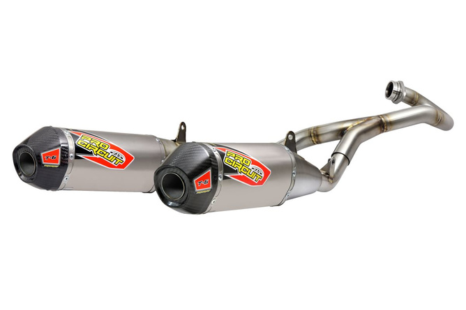 Ligne d'échappement Pro Circuit T-6 Pro CRF 450 2017-2018 inox / carbone