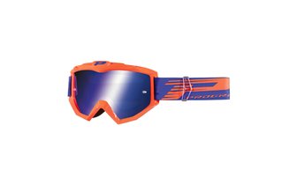 Gafas Motocross ProGrip 3201 FL Naranja Vidrio Espejado Azul
