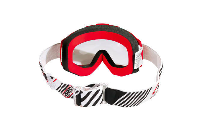 Gafas Motocross ProGrip 3201 Vidrio Transparente / Color Rojo