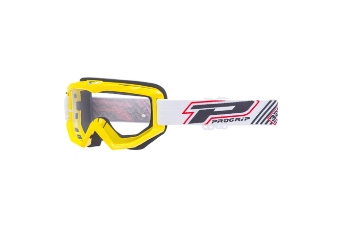 Gafas Motocross ProGrip 3201 Vidrio Transparente / Color Amarillo