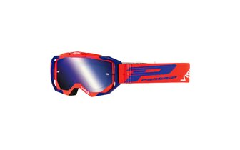 Gafas Motocross ProGrip 3303 Rojo/Azul con Vidrio Espejado Azul