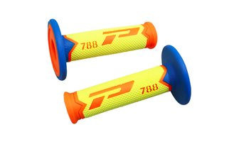 Poignées ProGrip 788 triple densité orange / jaune fluo / bleu