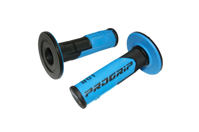 Manopole ProGrip 801 dual density nero/azzurro
