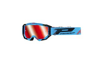 MX Goggles Pro grip 3303 turquoise/black w/ red mirrored lens