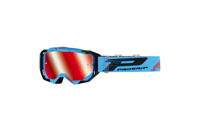 MX Goggles Pro grip 3303 turquoise/black w/ red mirrored lens