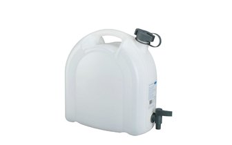 Benzinkanister / Wasserkanister Pressol Polyethylen / mit Zapfhan / transparent 10L
