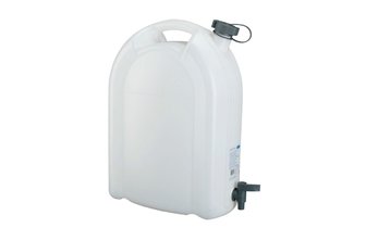 Benzinkanister / Wasserkanister Pressol Polyethylen / mit Zapfhan / transparent 20L
