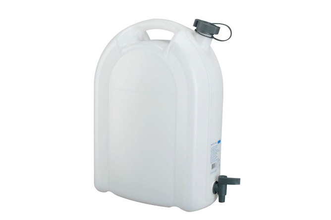 Jerrican / Water Canister Pressol polyethylene with cap and tap white 20L