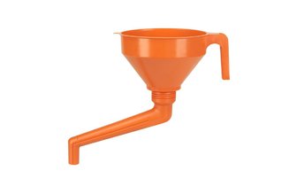 Trichter Pressol Polyethylen orange / mit gewinkeltem Ausguss / 160mm