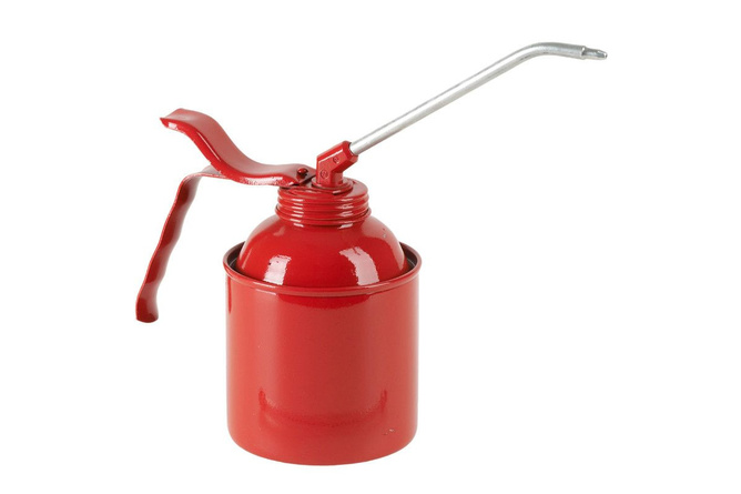Lattina olio Pressol metallo con pompa rosso becuccio rigido 135mm / 500ml