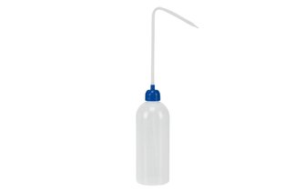 Dosierflasche / Laborflasche Pressol Polyethylen transparent / Gewinkelter Ausguss / 500ml