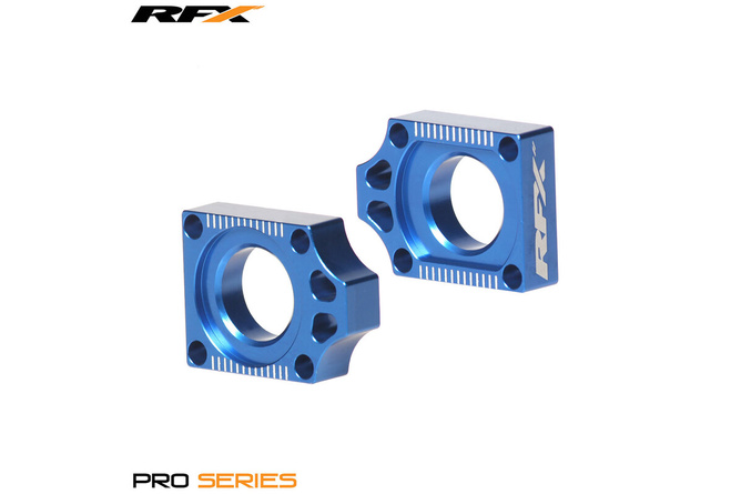 Chain Tensioners / Axle Blocks RFX Pro blue YZ / YZF before 2008