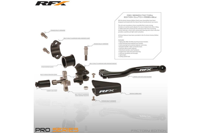 Rubber Boot for clutch lever RFX Pro black w/ RFX logo