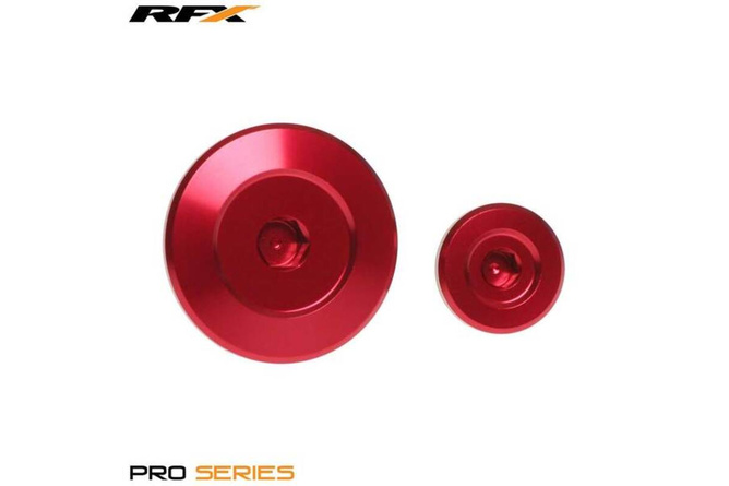 Ignition Cover / Timing Plug Set RFX Pro red Suzuki RM-Z 250 / 450