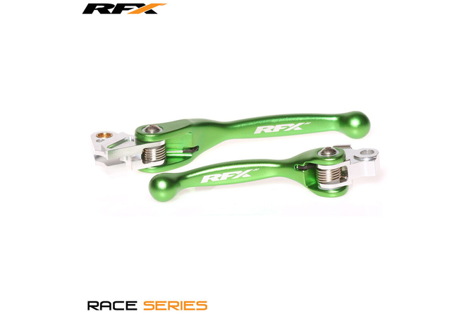 Lever Set RFX Race folding forged green YZ before 2014 / KXF before 2020
