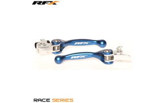 Set de Manetas RFX Race Plegable Metal Forjado Azul Husaberg TE 250 / 300