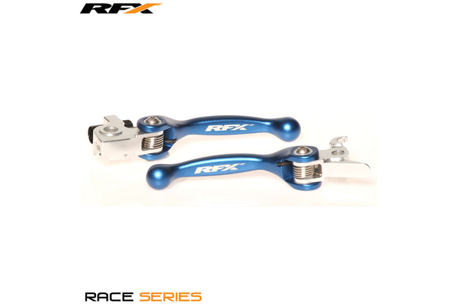 Set de Manetas RFX Race Plegable Metal Forjado Azul Husaberg TE 250 / 300