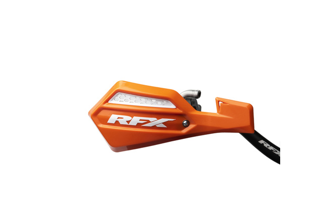 Handprotektoren RFX 1 Series orange / weiß mit Befestigungskit