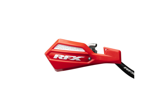 Handprotektoren RFX 1 Series rot / weiß mit Befestigungskit