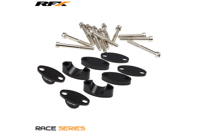 Handlebar Riser Kit RFX Race 22.2mm black universal 25mm / 30mm / 35mm / 40mm