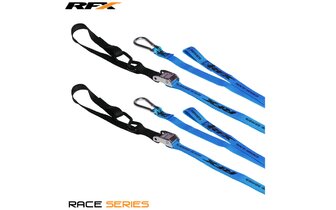 Spanngurte RFX Race Series 1,0 blau / schwarz mit Schlaufe und Karabinerhaken