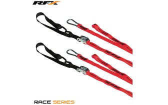 Cinghie RFX Race Series 1,0 rosso / nero avec boucle supplémentaire et mousqueton
